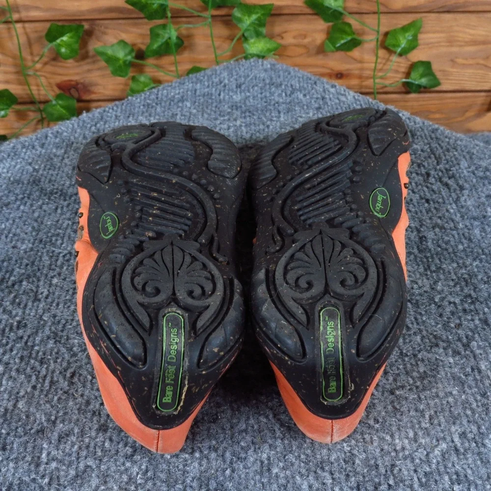 Jambu Edge Barefoot Women Flat Size 7 Casual‎ Comfort Walking Orange Leather - Picture 5 of 6